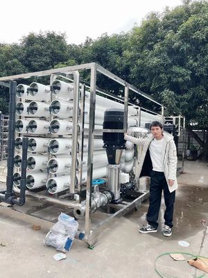 품질 스테인리스 스틸 PLC 역 오스모스 플랜트 70m3/H 자동 제어 공장